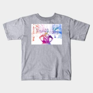 The Fearless Girl (watercolor) Kids T-Shirt